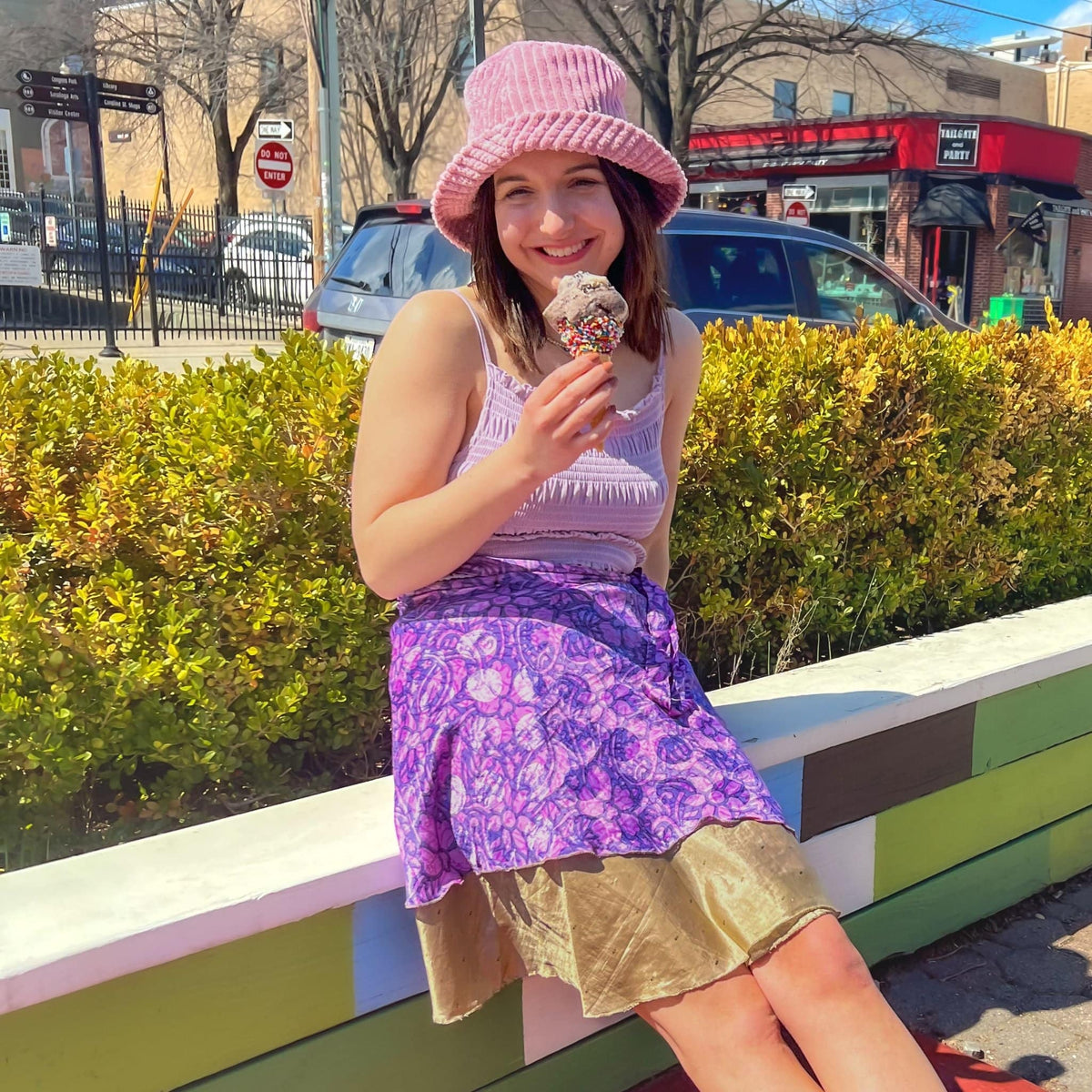 Knee-Length: "Mini" Sari Wrap Skirts