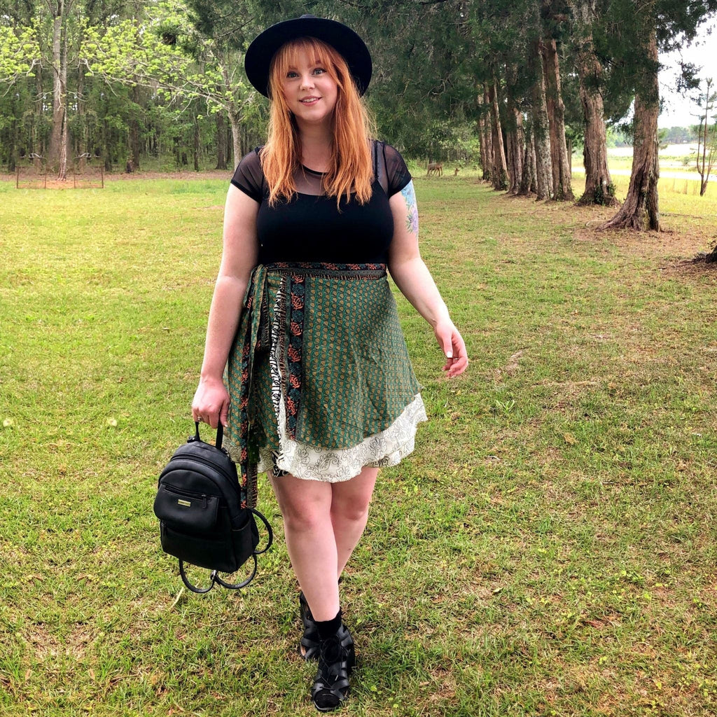 Knee-Length: "Mini" Sari Wrap Skirts