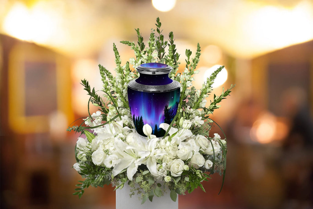 Northern Lights Cremation Urns for Human Ashes - Large Adult Funeral Urn