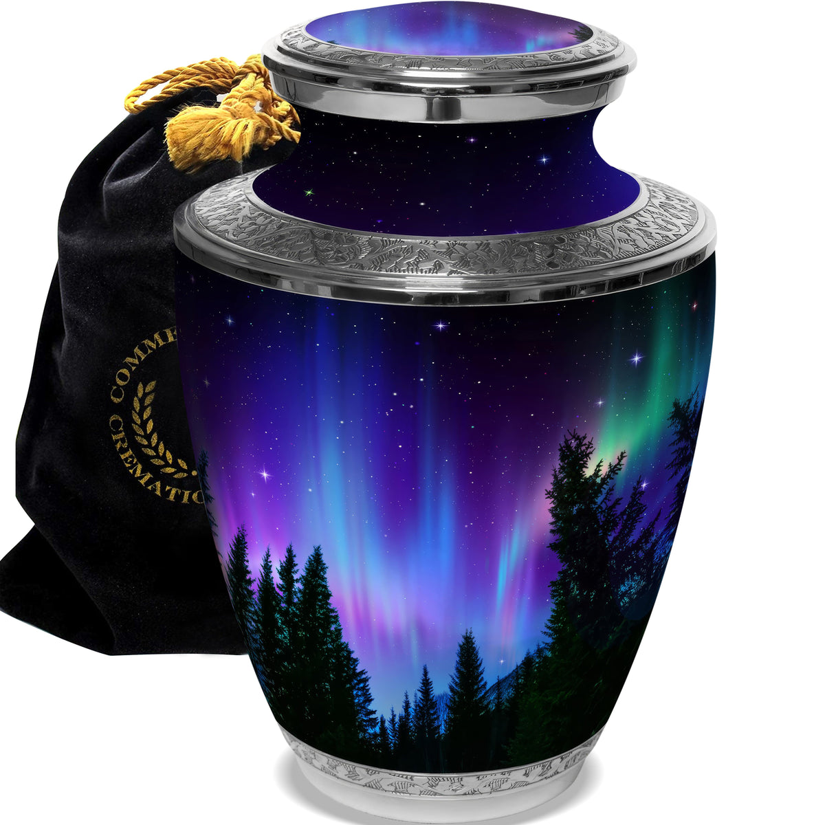 Northern Lights Cremation Urns for Human Ashes - Large Adult Funeral Urn