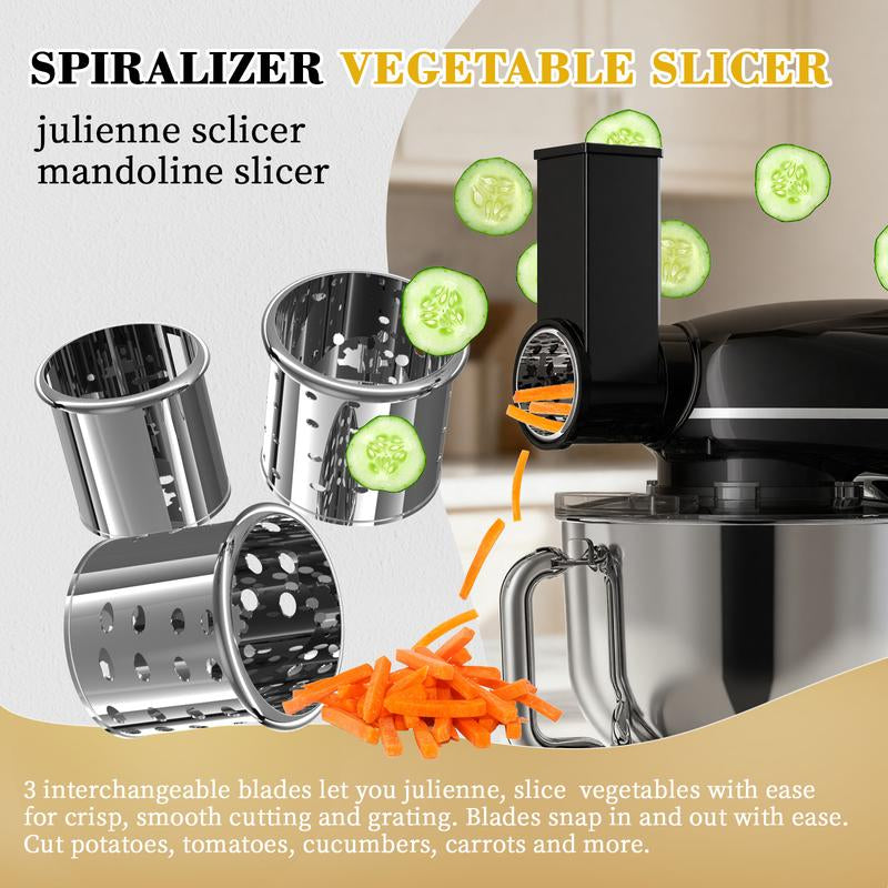 HOWORK 6.5QT 8-In-1 Multifunctional Stand Mixer | 660W 6-Speed 6.5QT Kitchen Mixer with Meat Grinder, Blender & Pasta/Cookie Maker | Perfect for Home Cooks