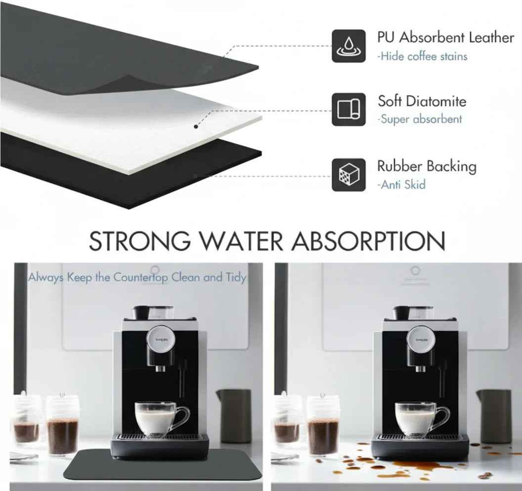 Coffee Bar Mat — Super Absorbent, Non-Slip | Strabella