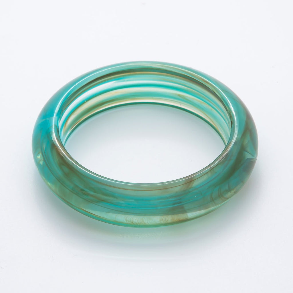 Green Solid Resin Acrylic Wide Bangle Bracelet | WA-3400 ~ WA-3412
