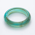 Green Solid Resin Acrylic Wide Bangle Bracelet | WA-3400 ~ WA-3412
