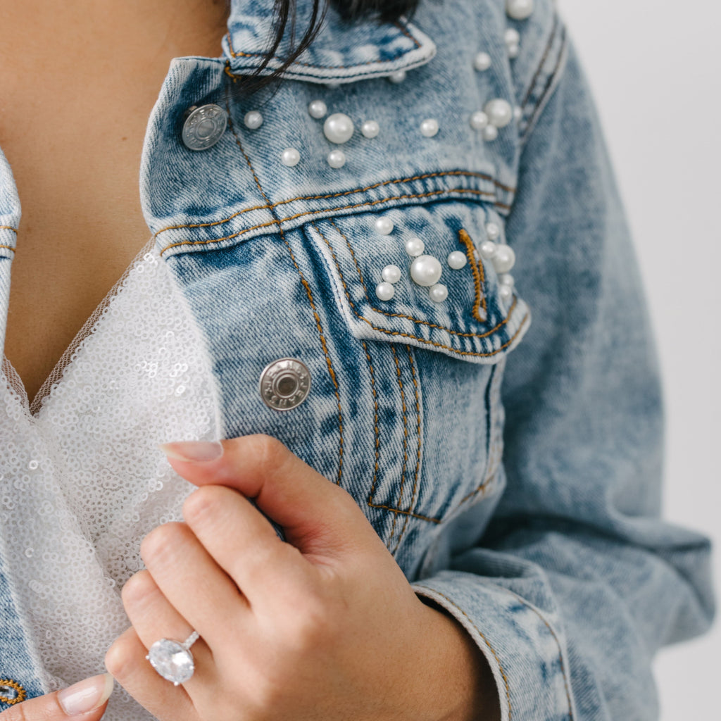 Embroidered Denim Jacket - Bride