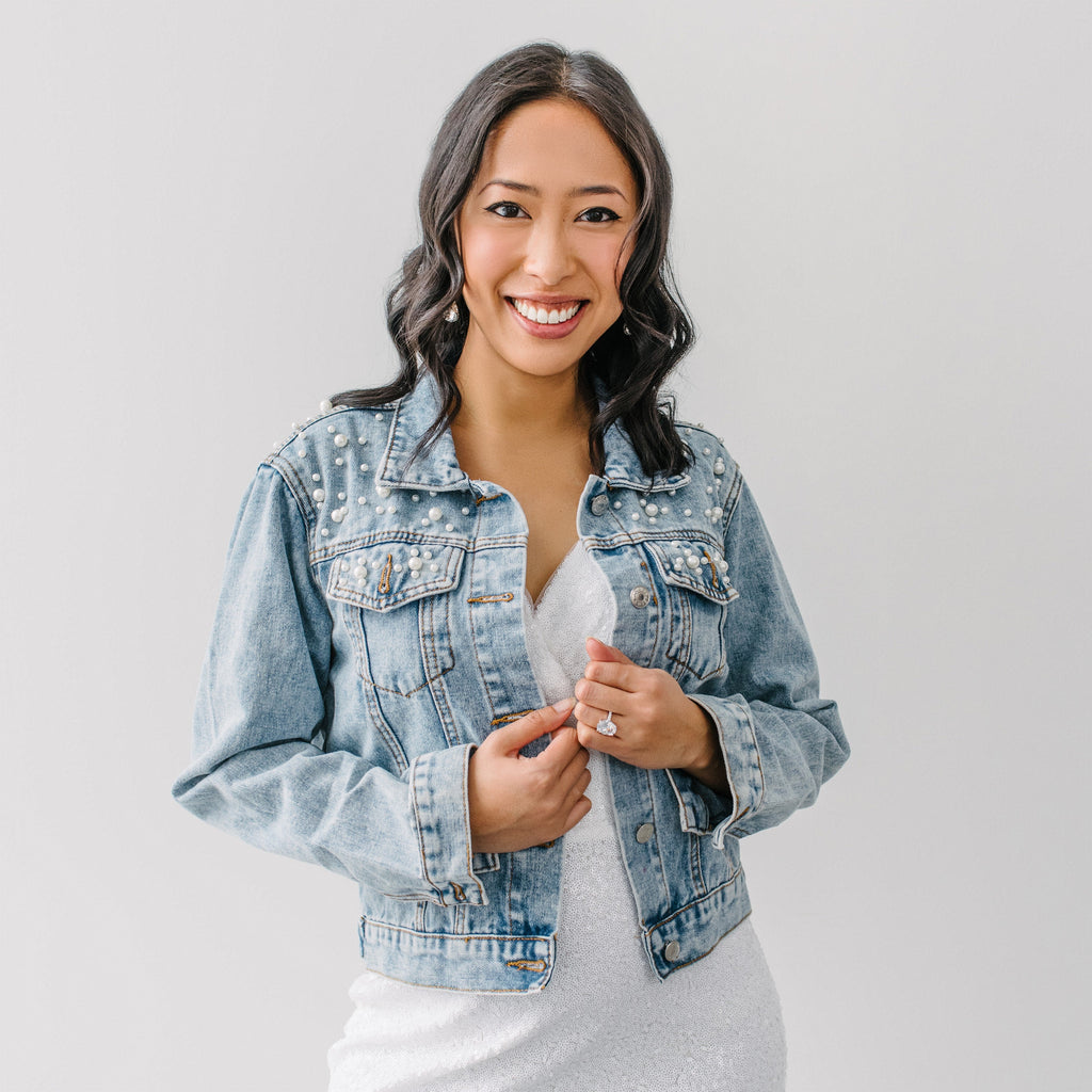 Embroidered Denim Jacket - Bride