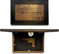 Hidden Gun Storage Cabinet with Faith Over Fear Art Concealment Furniture