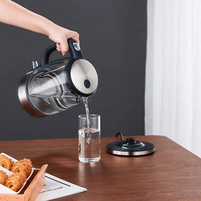 Small Glass Electric Kettle with Red LED Light