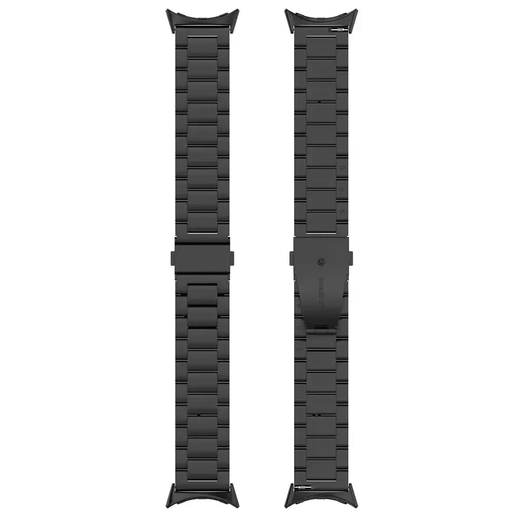 Three-Row Steel Link Google Pixel Watch Bracelet